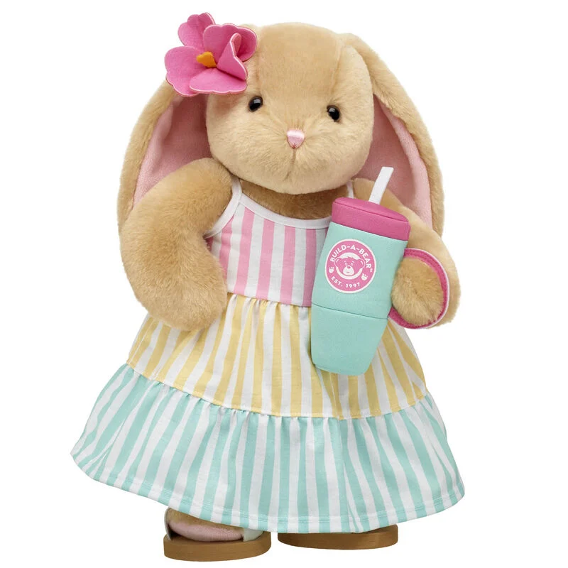 Pawlette™ Bunny Plush Summer Dress Gift Set with Tumbler