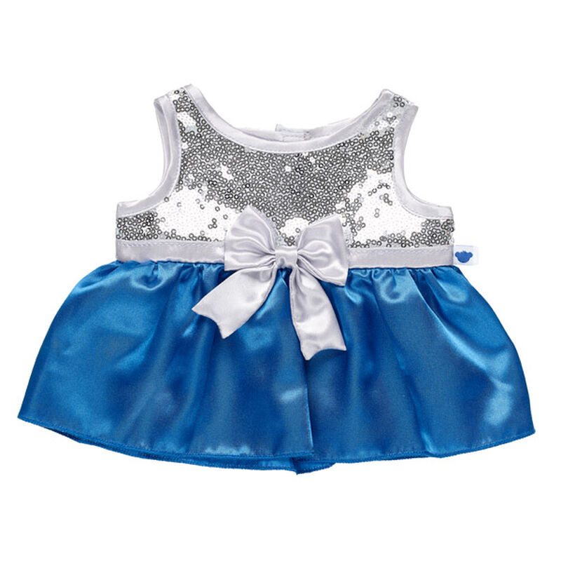 Blue and Silver Sequin Dress