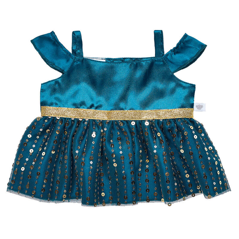Green & Gold Sparkle Dress