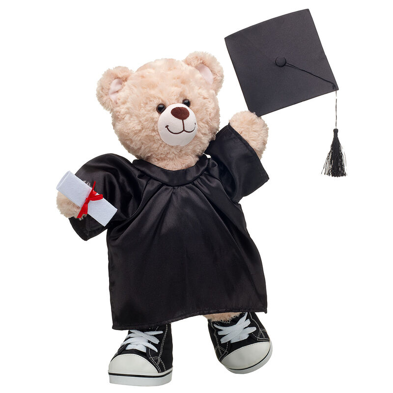 Happy Hugs Teddy Bear Black Graduation Gown Gift Set