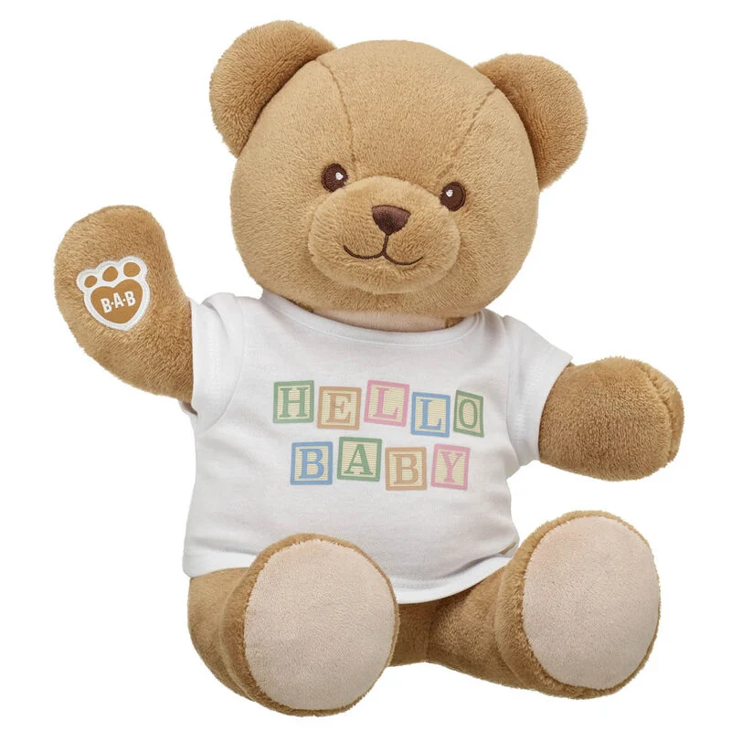 Baby Brown Teddy Bear "Hello Baby" Gift Set