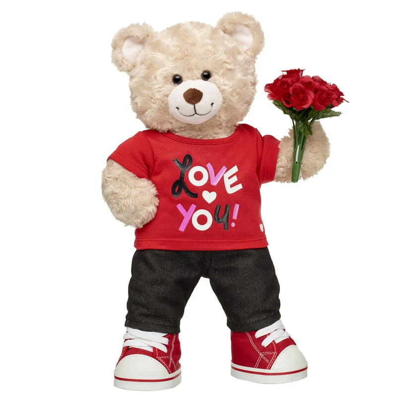 Happy Hugs Teddy Bear Love You Gift Set with Roses