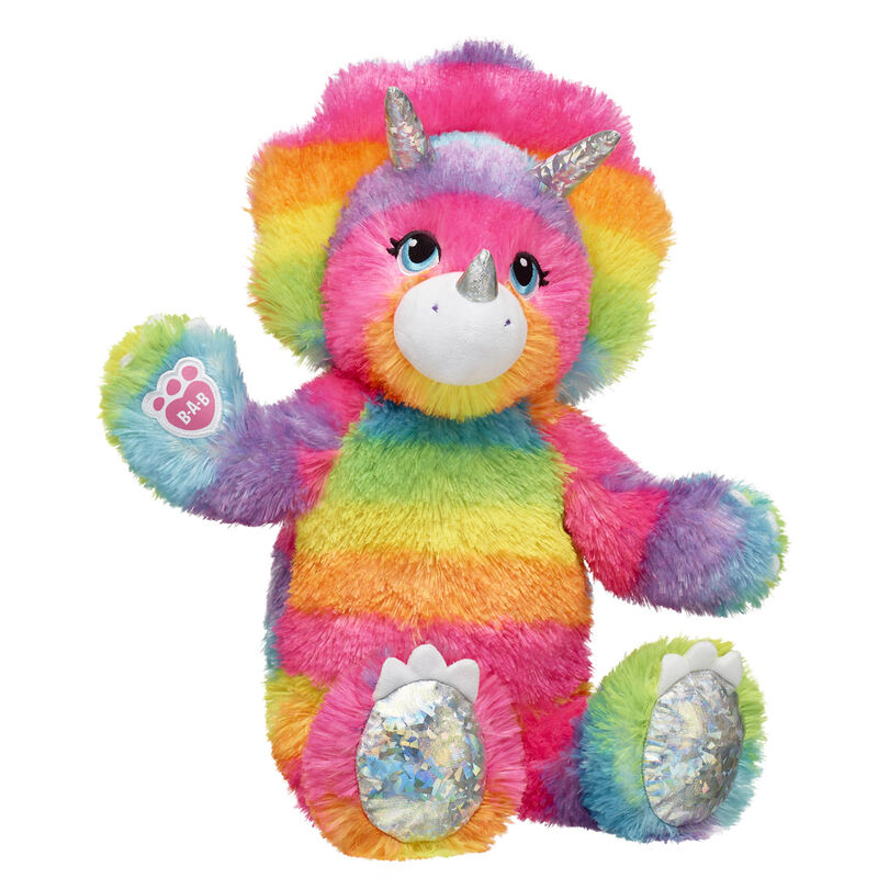 Rainbow Triceratops Stuffed Animal
