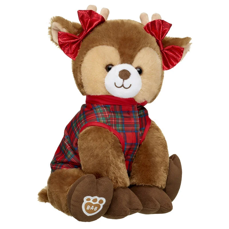 Deer Stuffed Animal Tartan Gift Set
