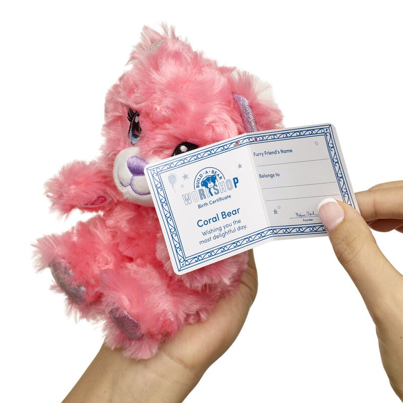 Build-A-Bear Mini Beans® Coral Teddy Bear